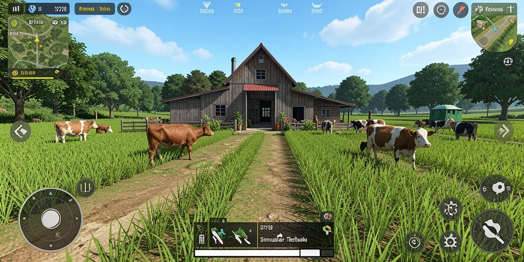 Screenshot menampilkan gameplay seru dalam mengelola peternakan di 2739.