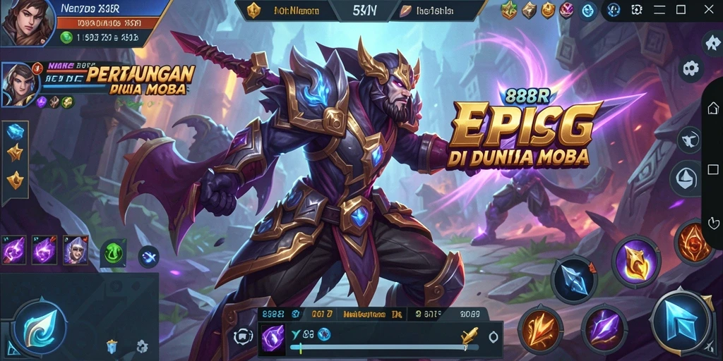 Gameplay seru di 888R dengan aksi pertarungan tim yang intens.
