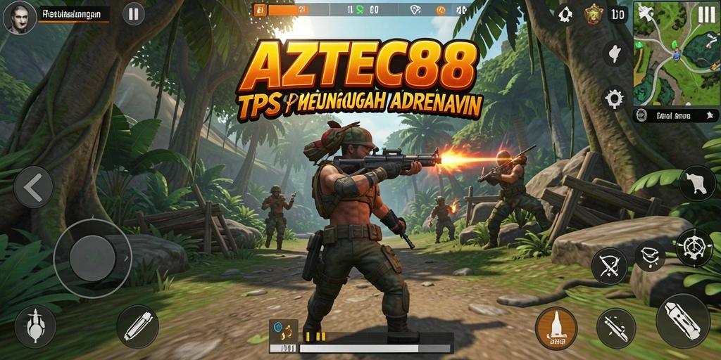 Gameplay intens AZTEC88 dengan aksi seru dan grafis menawan.