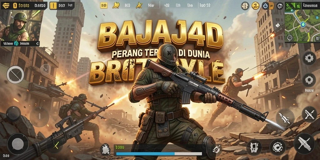 Tampilan layar gameplay seru di BAJAJ4D saat pertempuran sengit.