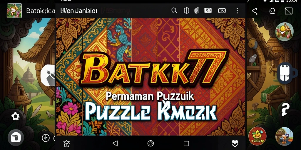 Tampilan gameplay BATIK77 yang menawan dengan puzzle batik yang kompleks.