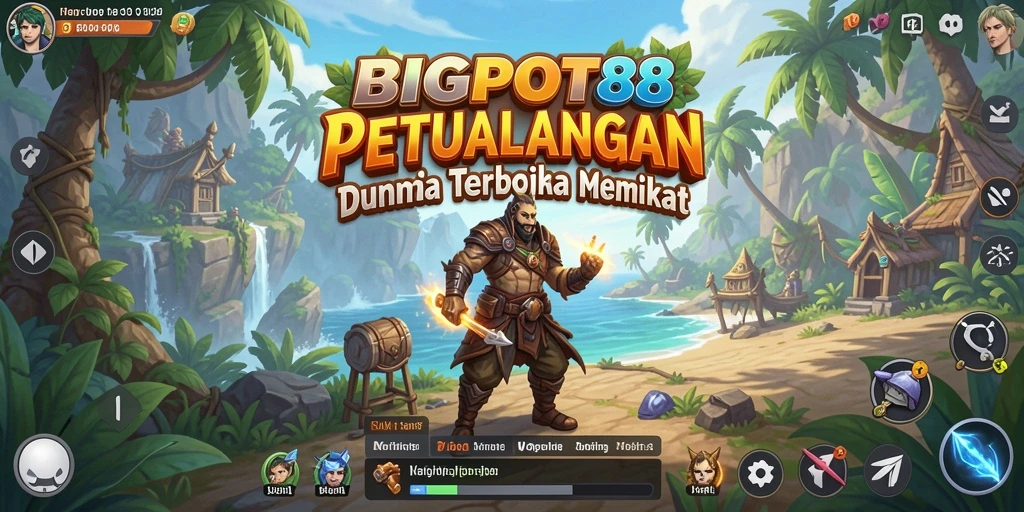 Screenshot gameplay dari dunia terbuka yang luas di BIGPOT88.