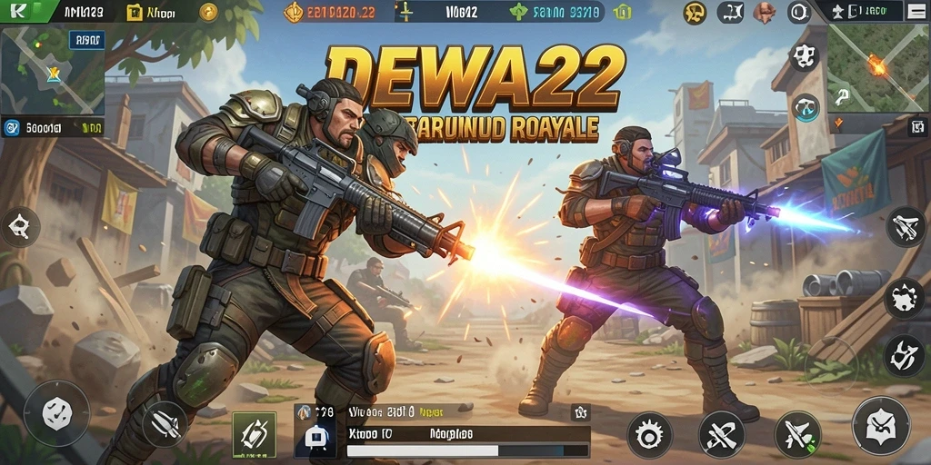 Tangkapan layar dari pertempuran epik di DEWA22.