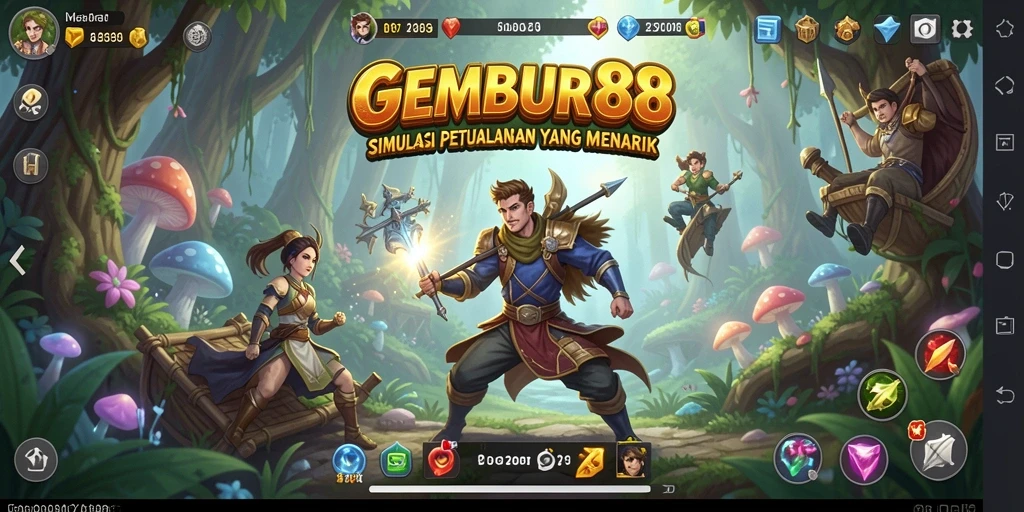Tampilan gameplay yang seru dan interaktif di GEMBUR88.