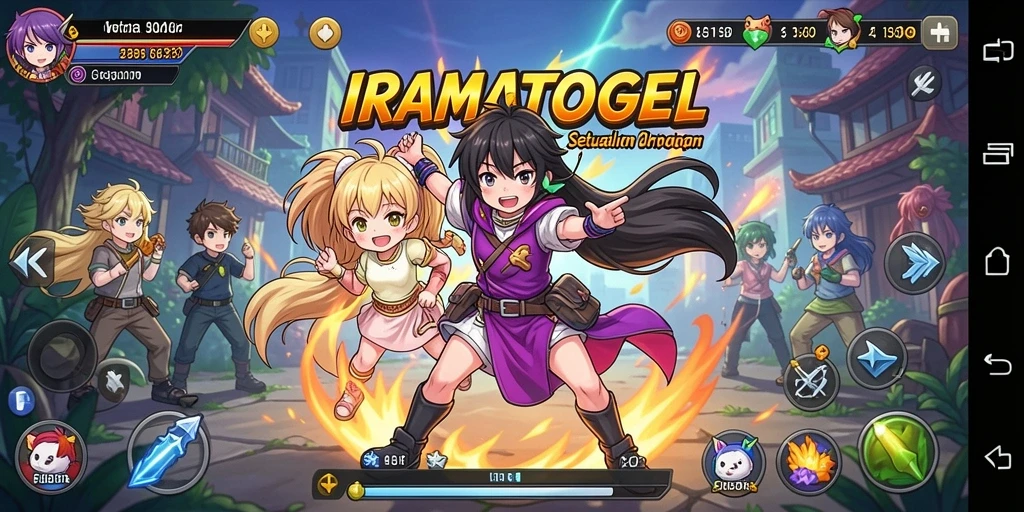 Tampilan gameplay seru di dunia Anime yang memukau.
