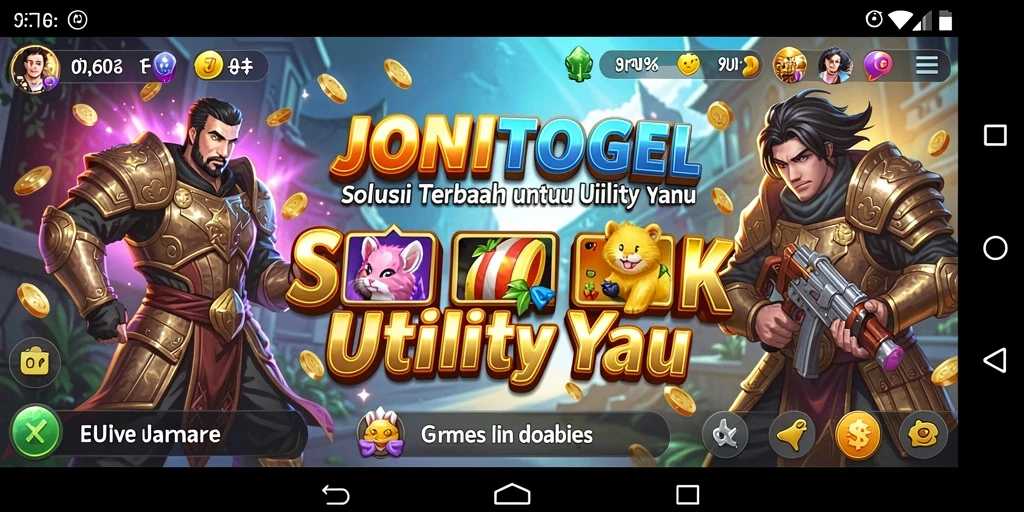 Screenshot JONITOGEL menampilkan antarmuka aplikasi Utility yang sederhana dan efektif.
