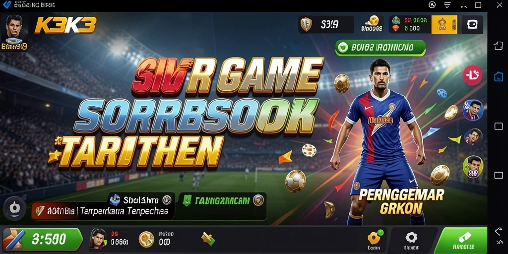 Tampilan gameplay K3K3 saat memasang taruhan olahraga.