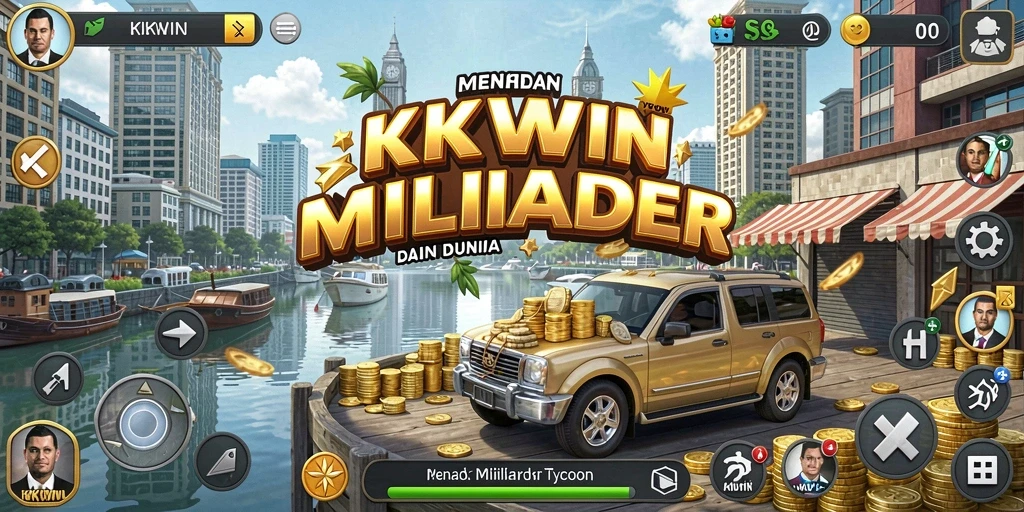 Screenshot utama KKWIN menunjukkan pengalaman gameplay Tycoon yang menarik.