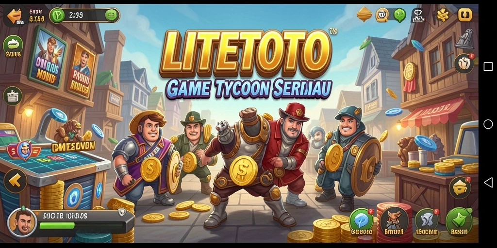 Tampilan gameplay mengasyikkan LITETOTO dengan elemen Tycoon yang menarik.