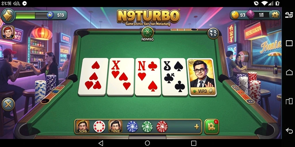 Tampilan gameplay seru dari N9TURBO yang menarik dan menantang.