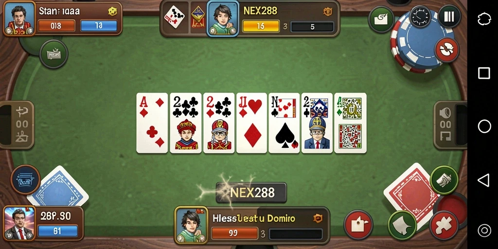 Tampilan gameplay seru dari NEX288 dengan teman-teman.