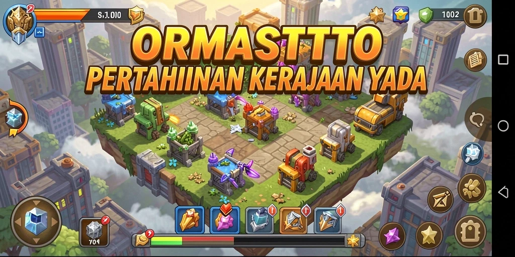 Tampilan gameplay ORMASSTOTO yang menarik dalam genre Tower Defense.