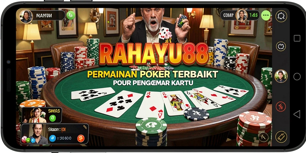 Tampilan menarik dari gameplay Poker di RAHAYU88