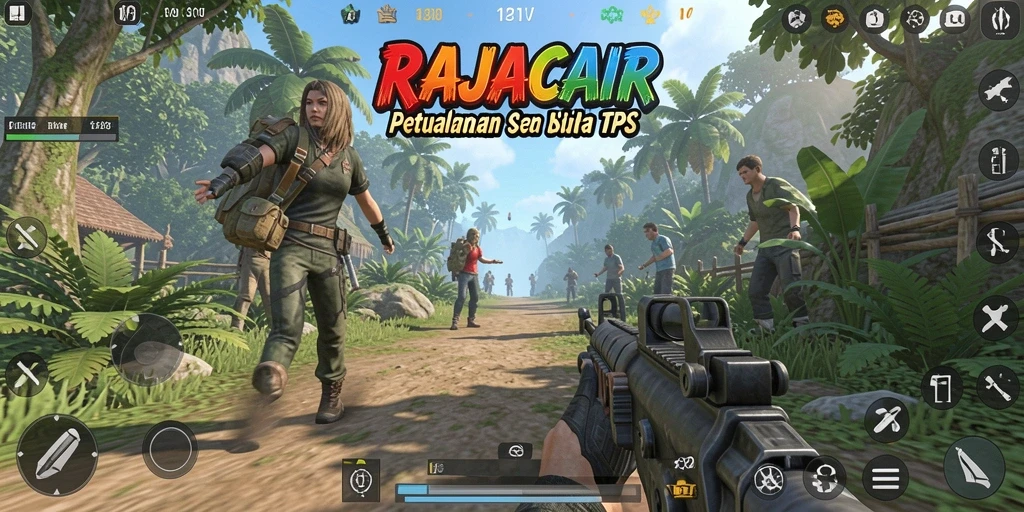 Screenshot utama RAJACAIR menampilkan pertempuran seru dalam TPS.