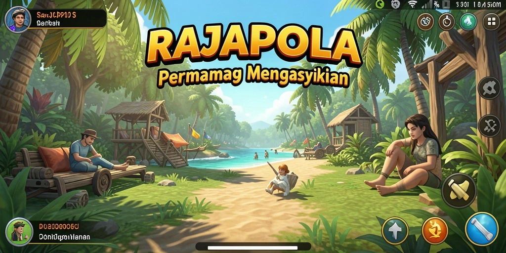 Tampilan gameplay yang ceria dan mengasyikkan di RAJAPOLA.