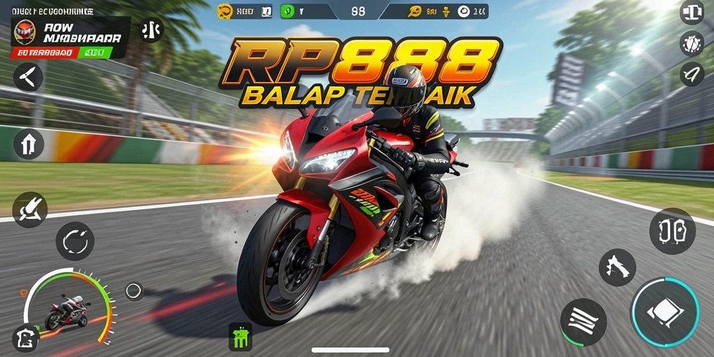 Gambaran gameplay RP888 yang menegangkan dan penuh kecepatan.