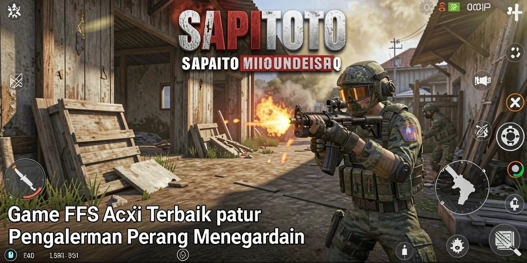Screenshot gameplay SAPITOTO yang menampilkan aksi menembak intens.