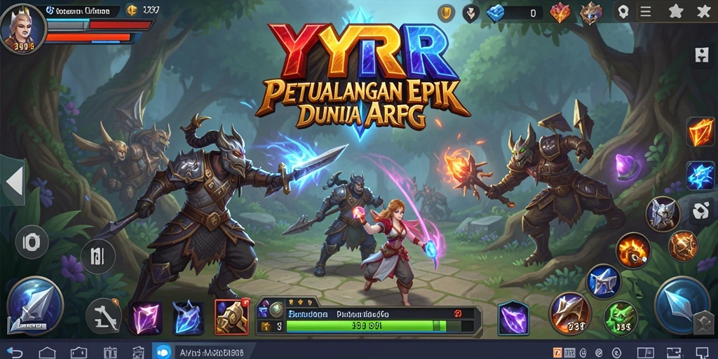 Screenshot utama YYRR menampilkan pertarungan seru dalam gameplay ARPG.